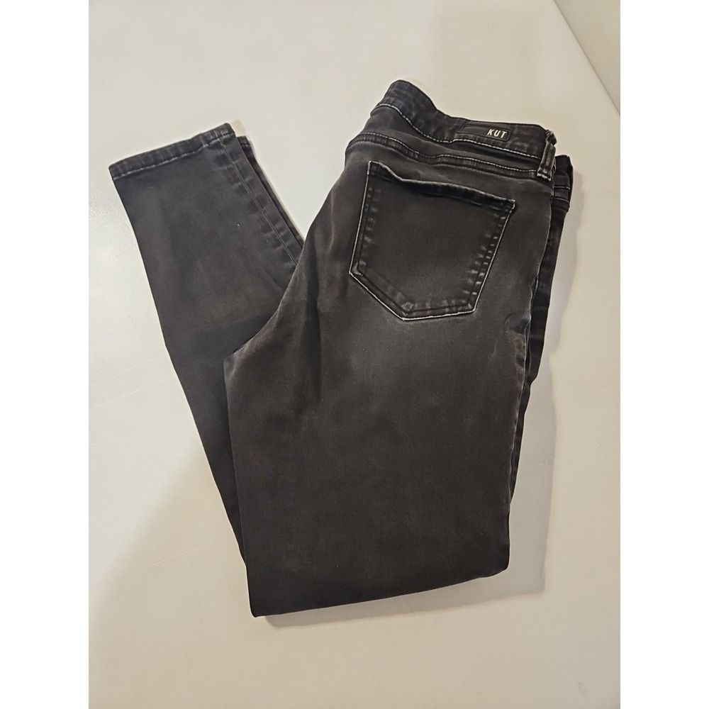 Kut from the Kloth Black Denim Skinny Leg Jeans Women's Size 14P 32x26 (1392